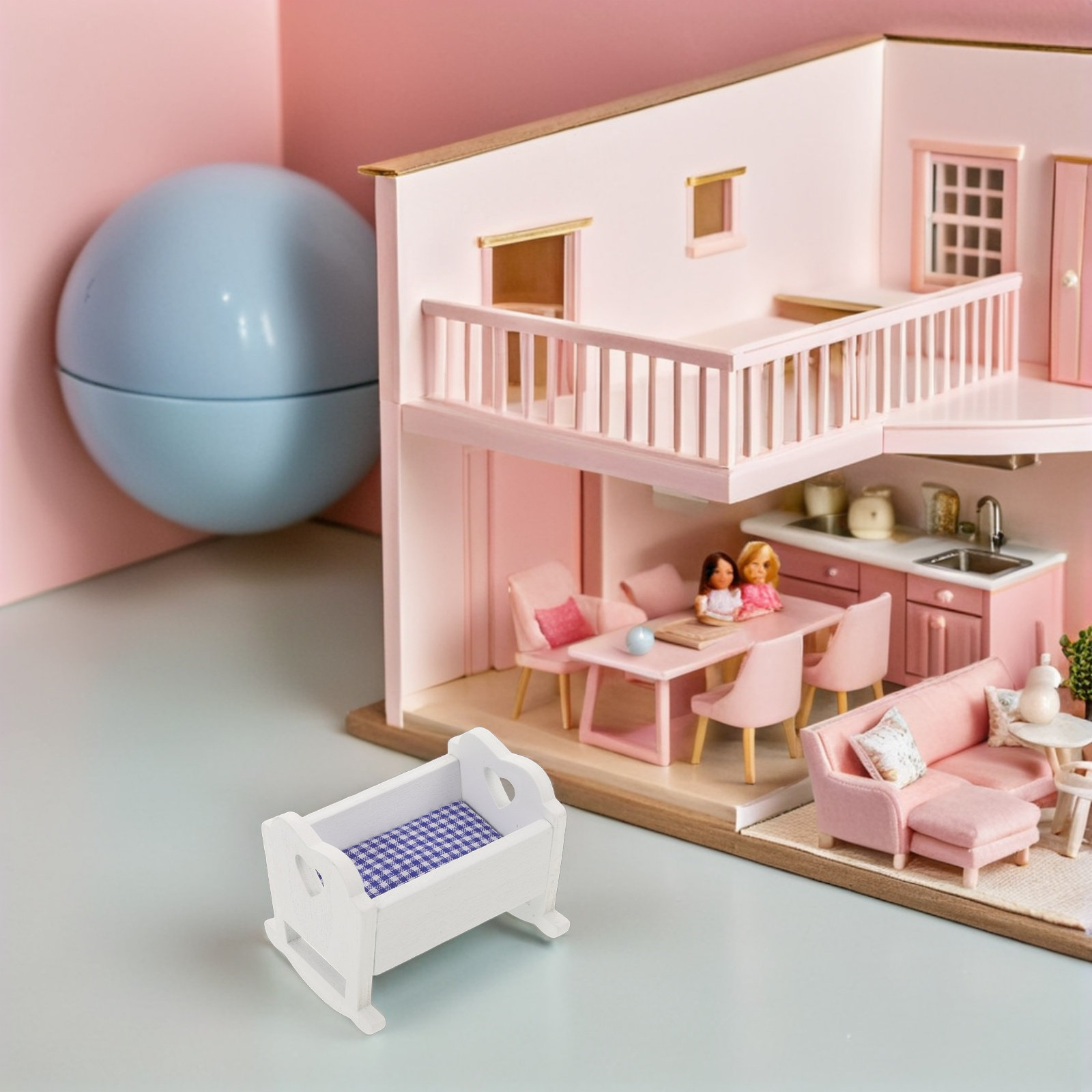 3Pcs Miniature Dollhouse Baby  - Baby Nursery Furniture Sets recension och pris