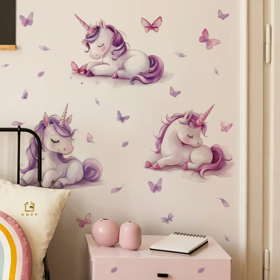 Cartoon Fantasy Unicorn Wall S - Baby Unicorn Nursery recension och pris