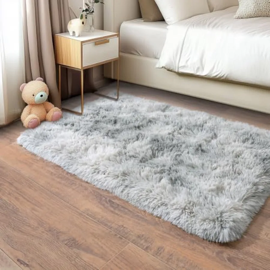 Fluffy Small Rug for Bedroom 2 - Soft Rug Nursery recension och pris