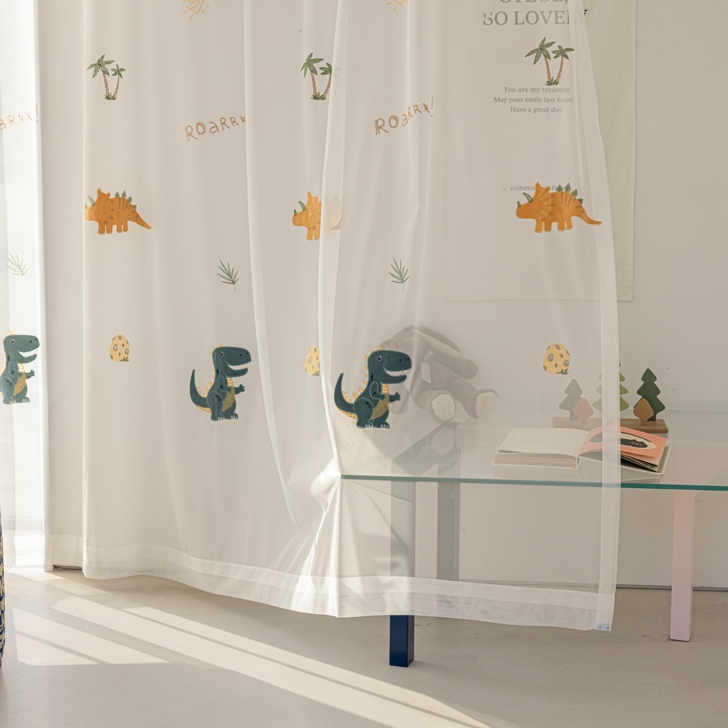 Blue Cartoon Dinosaur Kids Bla - Blackout Curtain Nursery recension och pris