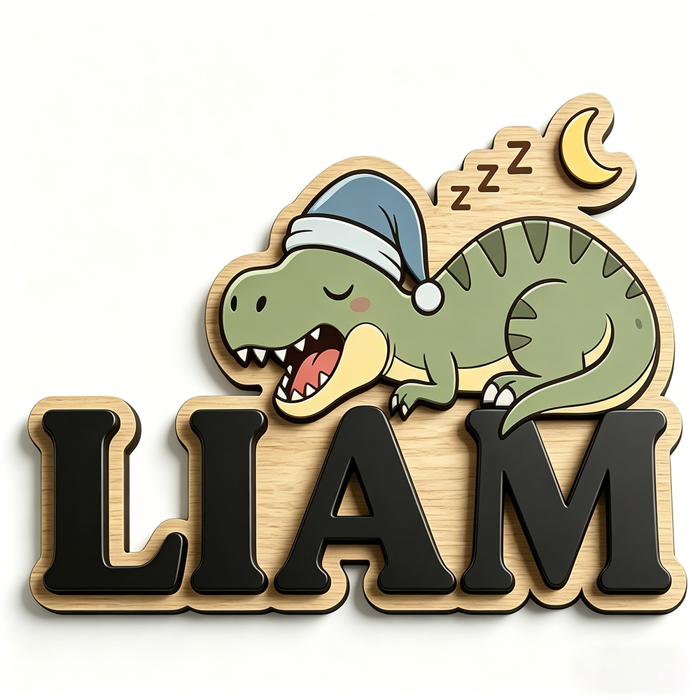 Personalized Sleepy Dinosaur N - Baby Nursery In recension och pris