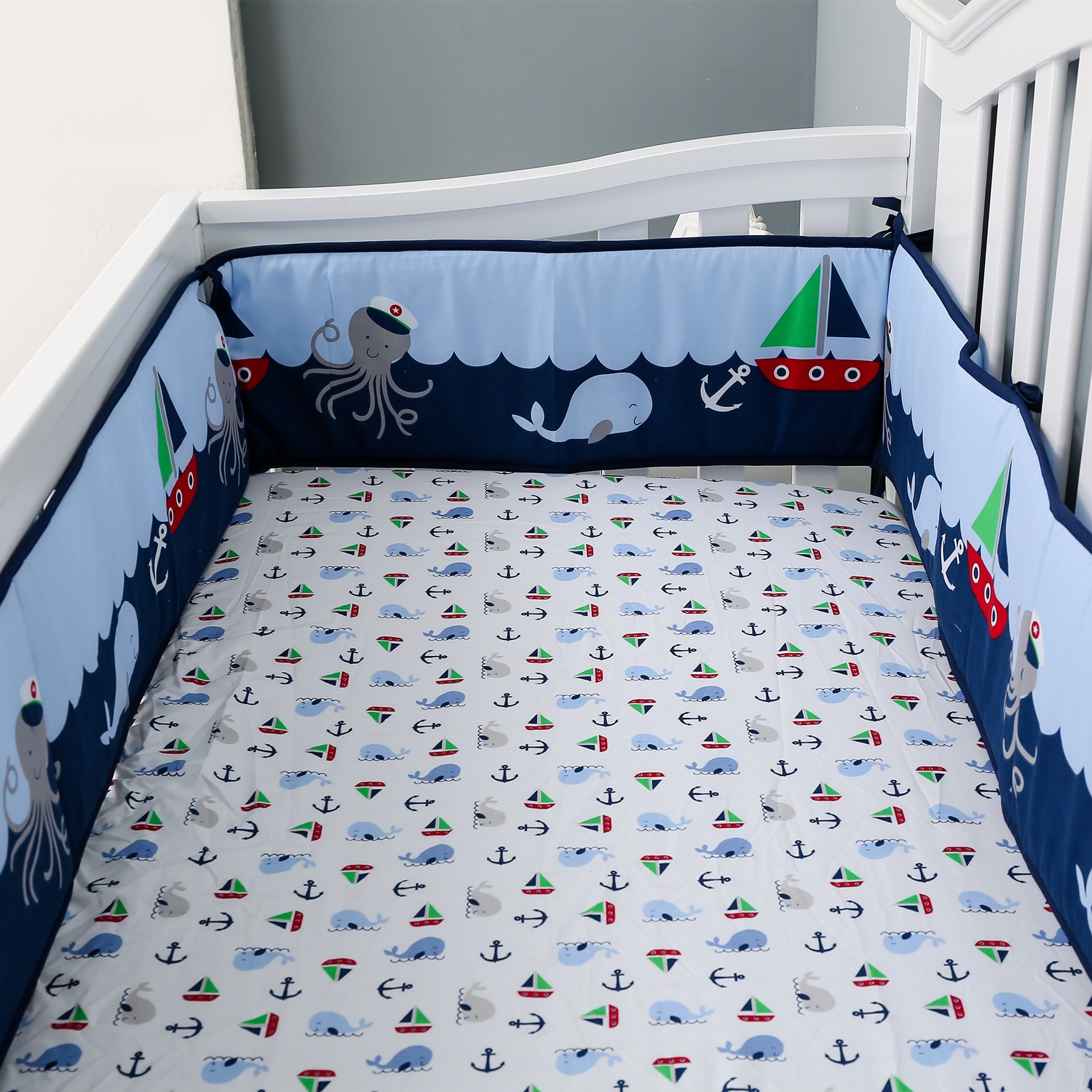 7Pcs Ocean Theme Baby Nursery  - Baby Nursery Bedding Sets recension och pris