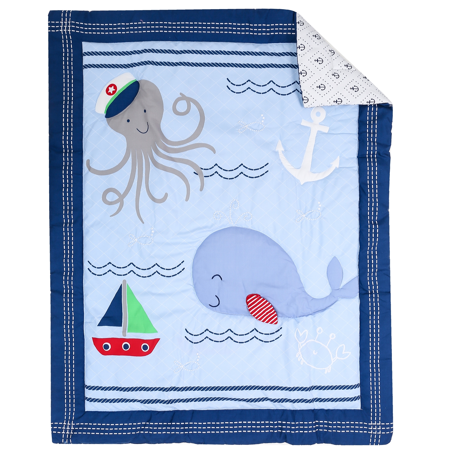 7Pcs Ocean Theme Baby Nursery  - Baby Nursery Bedding Sets recension och pris