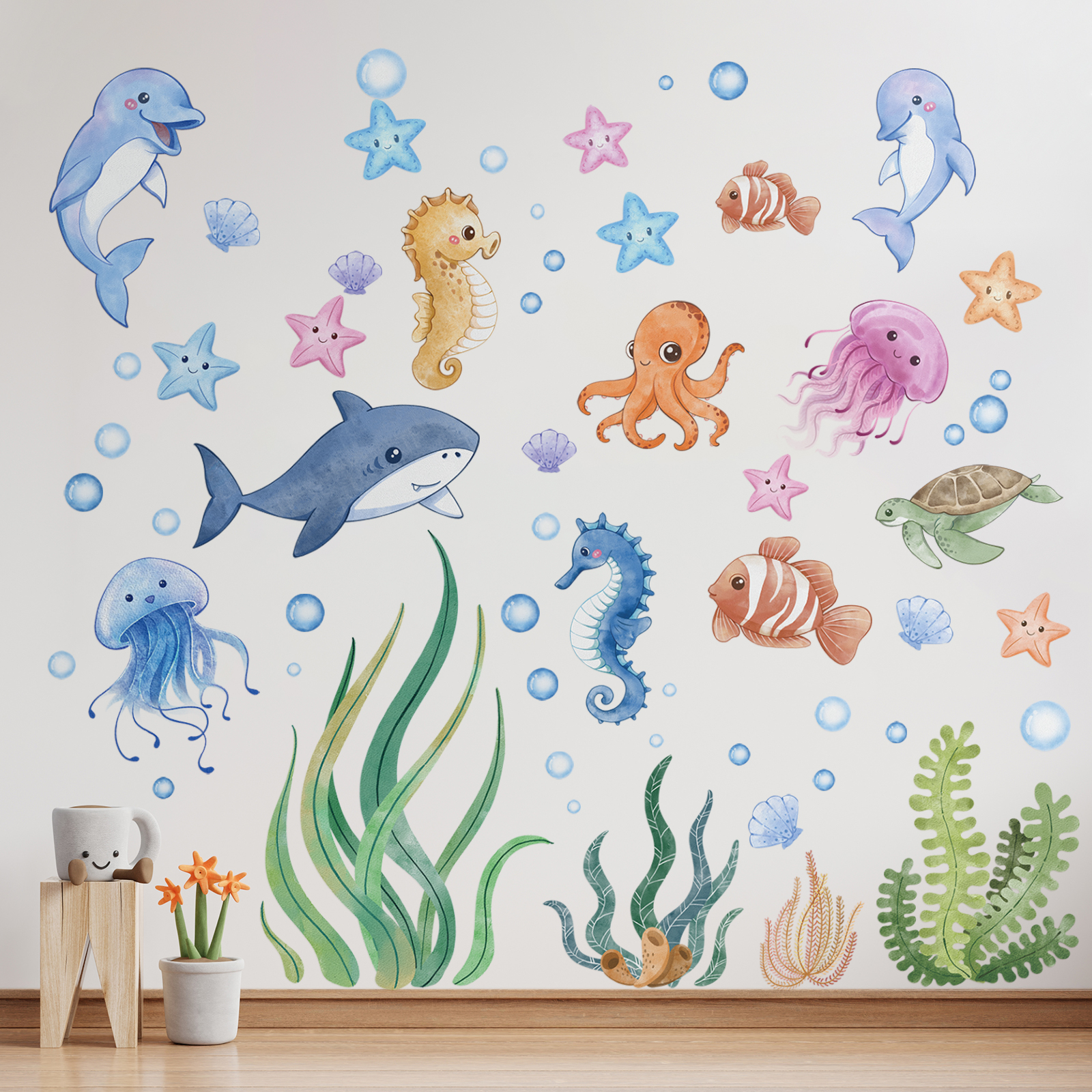 Ocean Wall Decals Under The Se - Baby Nursery Under The Sea recension och pris