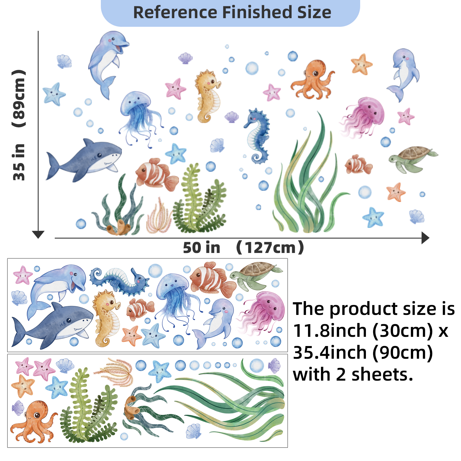 Ocean Wall Decals Under The Se - Baby Nursery Under The Sea recension och pris