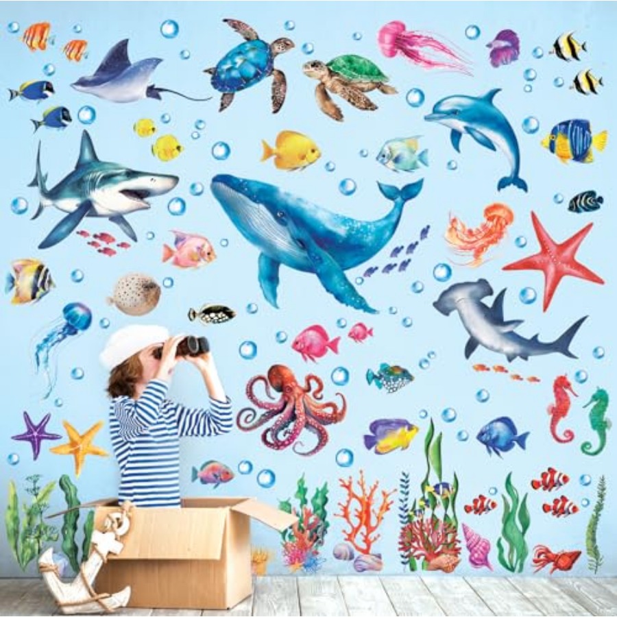 Sea Animals Wall Stickers Deca - Baby Nursery Under The Sea recension och pris
