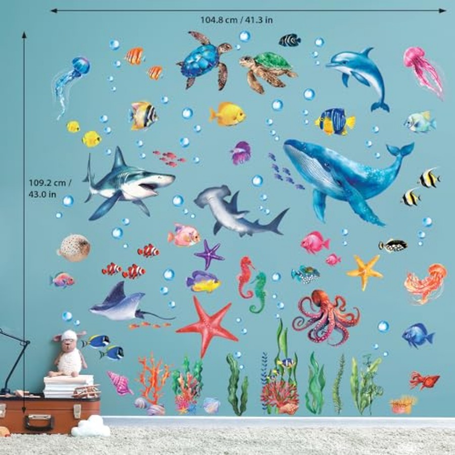 Sea Animals Wall Stickers Deca - Baby Nursery Under The Sea recension och pris