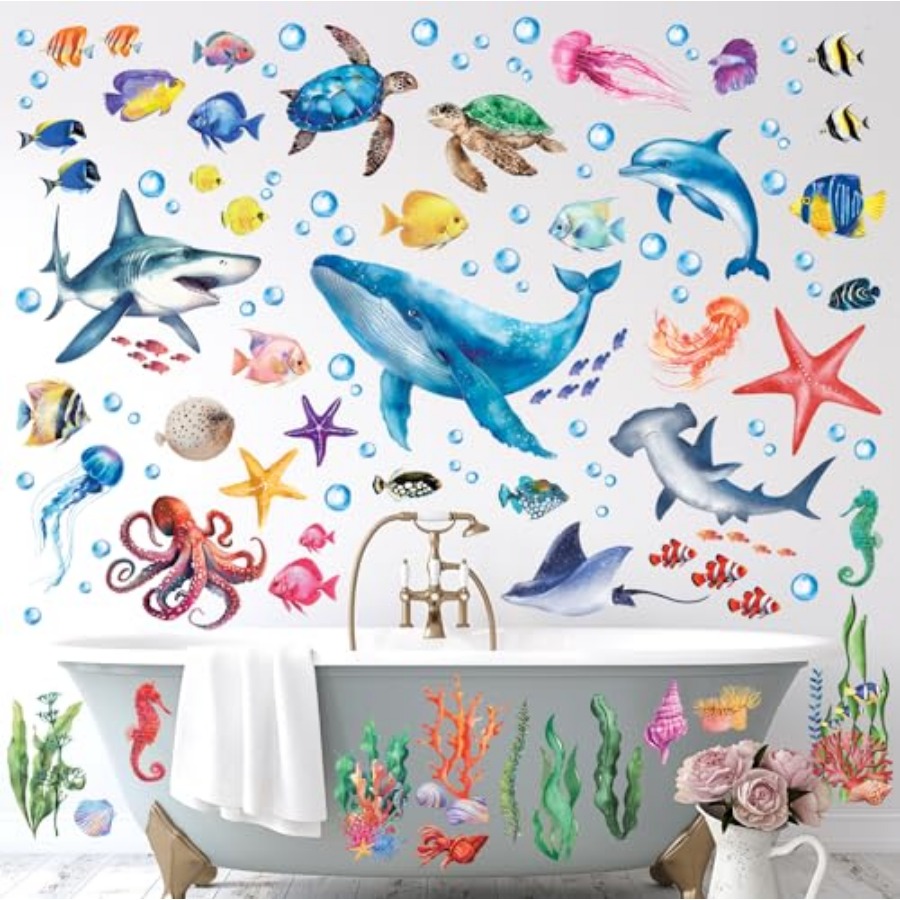 Sea Animals Wall Stickers Deca - Baby Nursery Under The Sea recension och pris