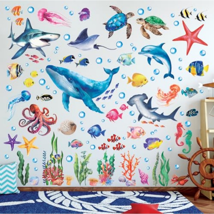 Sea Animals Wall Stickers Deca - Baby Nursery Under The Sea recension och pris