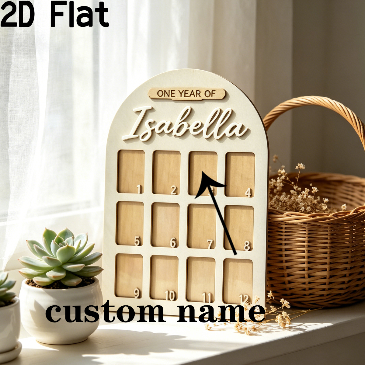 1Pc Custom Photo Record Board  - Baby Nursery In recension och pris