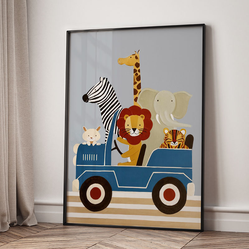 Funny Cartoon Animal Car Ballo - Animals Baby Nursery recension och pris