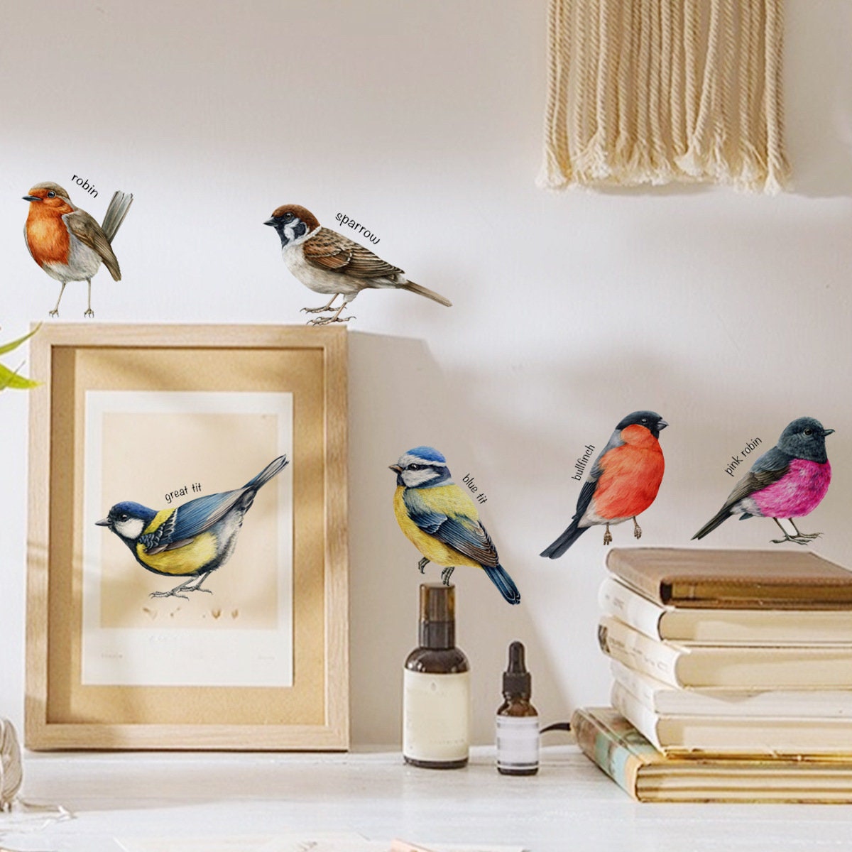 Six Bird Wall Sticker  Set Spa - Baby Nursery Furniture Sets recension och pris