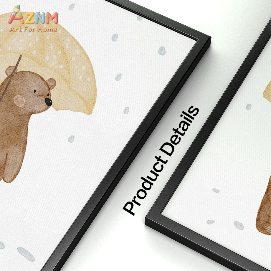 Boho Animals Bear Rabbit Hedge - Animals Baby Nursery recension och pris