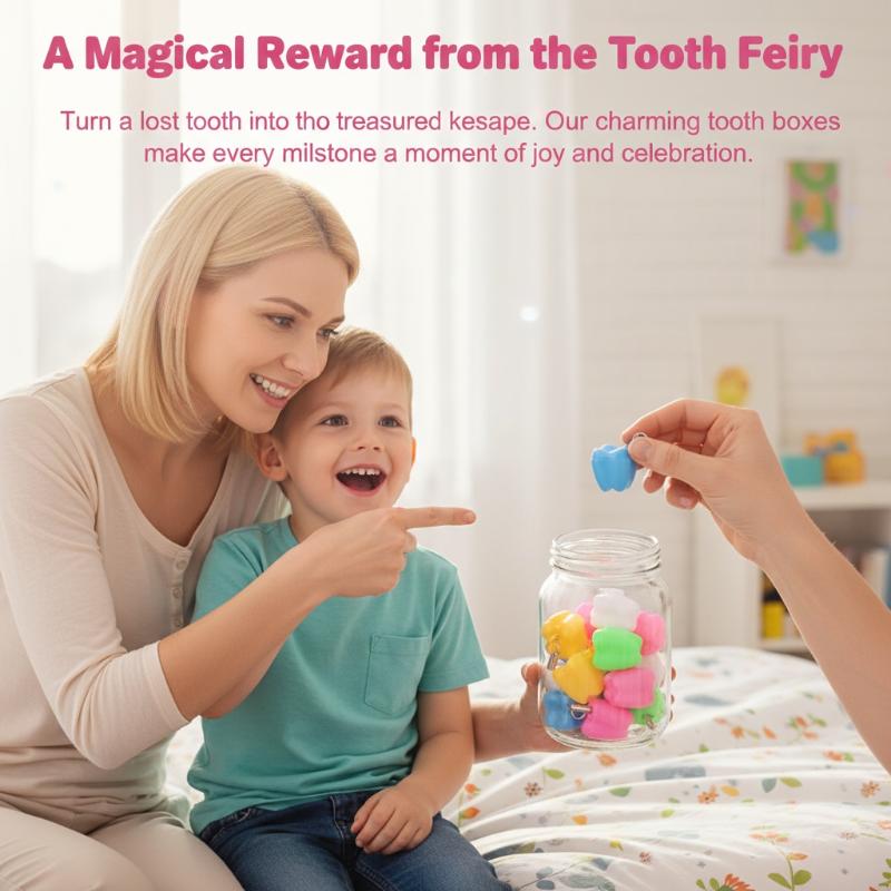 50Pcs Baby Tooth Box Tooth Sha - Baby Keepsake Box recension och pris