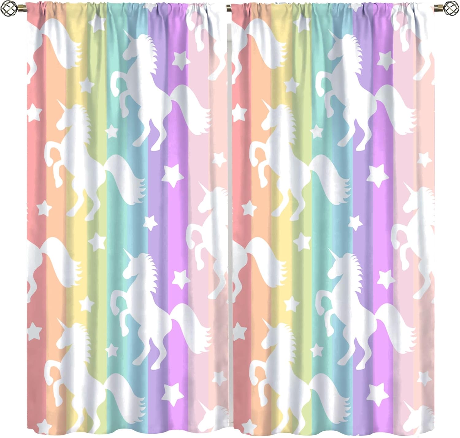 Rainbow Unicorn Blackout Curta - Blackout Curtain Nursery recension och pris