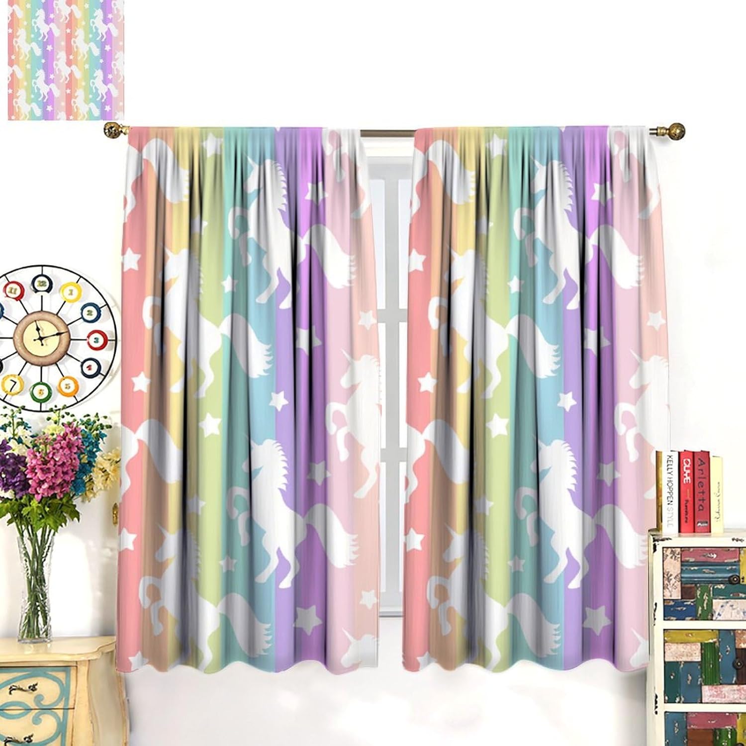 Rainbow Unicorn Blackout Curta - Blackout Curtain Nursery recension och pris