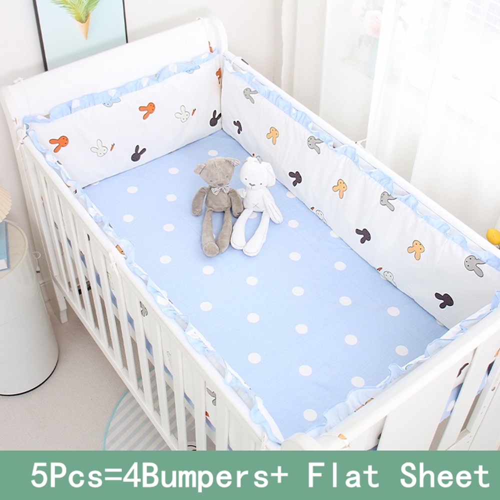 5Pcs Crib Bedding Set Girl Bab - Baby Nursery Bedding Sets recension och pris