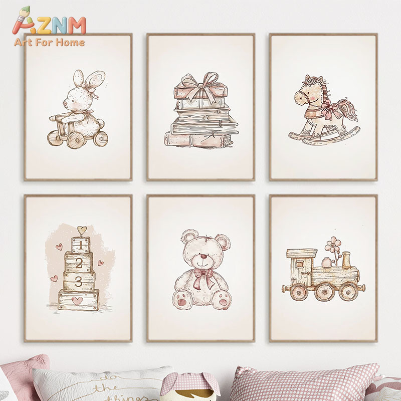 AZNM Vintage Baby Toy Canvas W - Baby Nursery Vintage recension och pris
