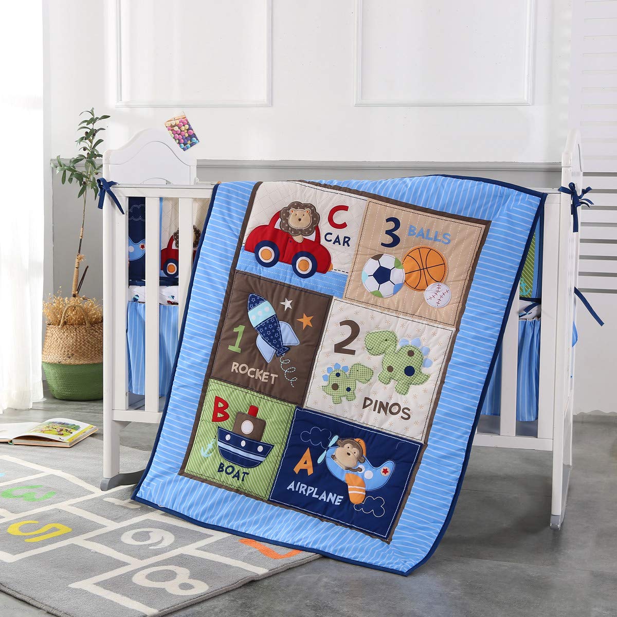 7Piece Crib Bedding Set Infant - Baby Nursery Bedding Sets recension och pris