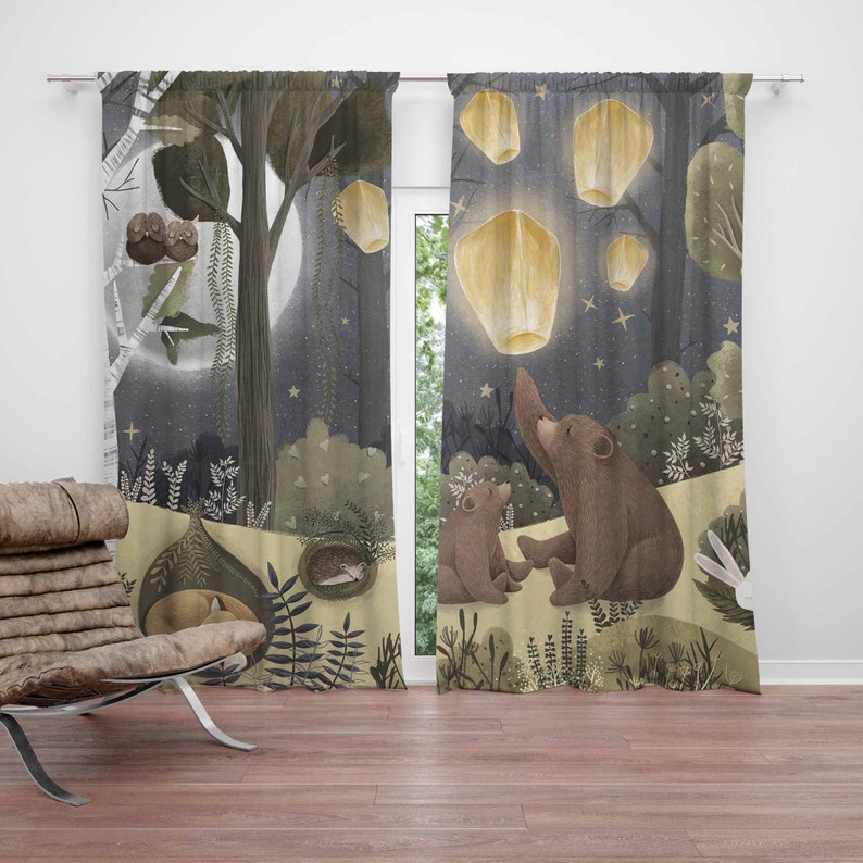 Woodland Nursery Curtains Anim - Blackout Curtain Nursery recension och pris