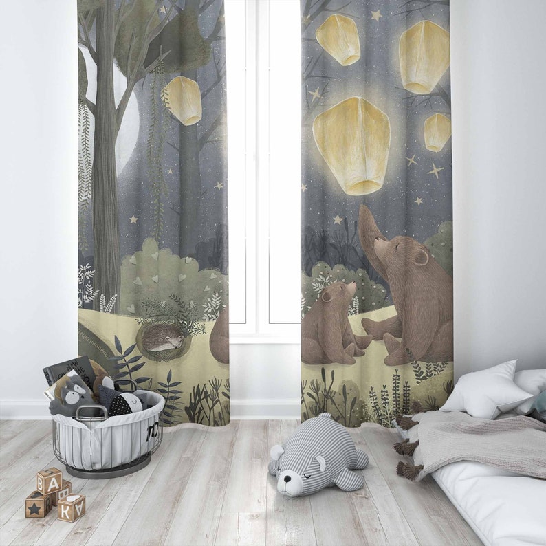 Woodland Nursery Curtains Anim - Blackout Curtain Nursery recension och pris