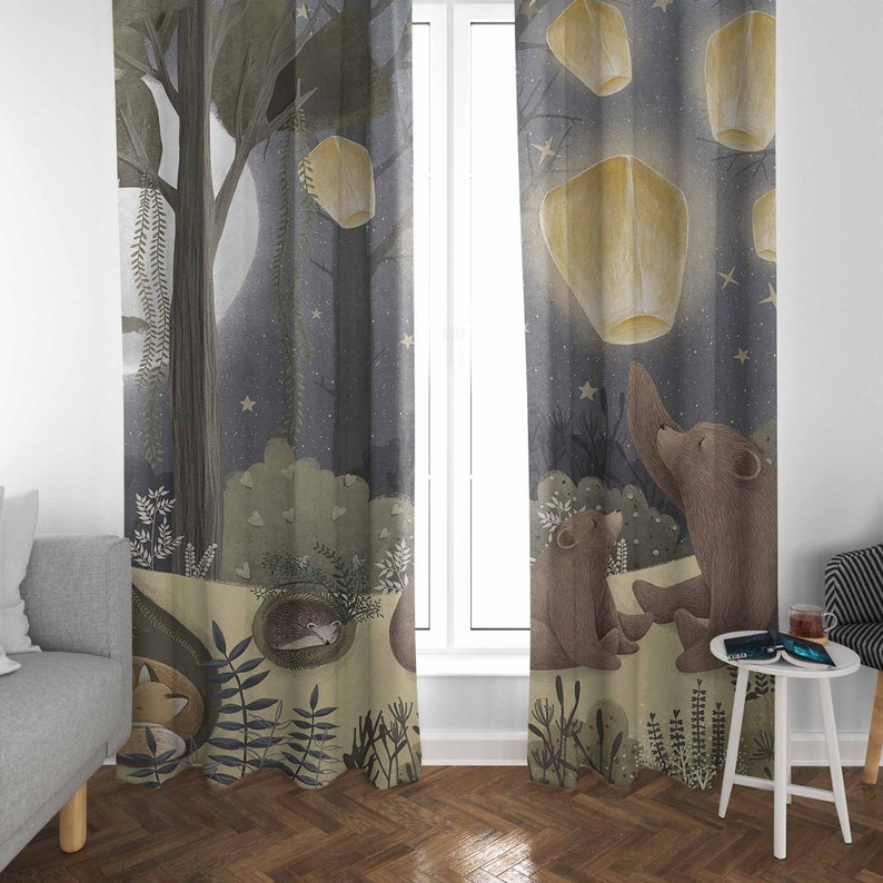 Woodland Nursery Curtains Anim - Blackout Curtain Nursery recension och pris