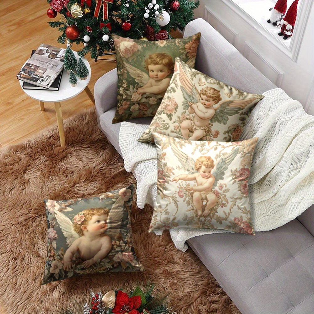 Printed Angel Floral Pillow Co - Baby Nursery Vintage recension och pris