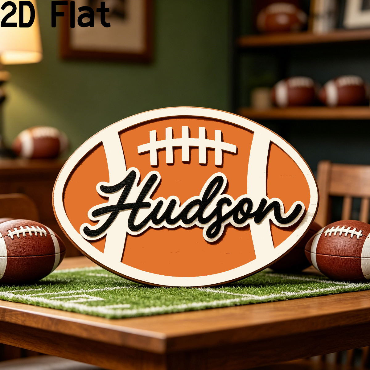 1Pc Custom Baseball Style Wood - Baby Nursery Office recension och pris