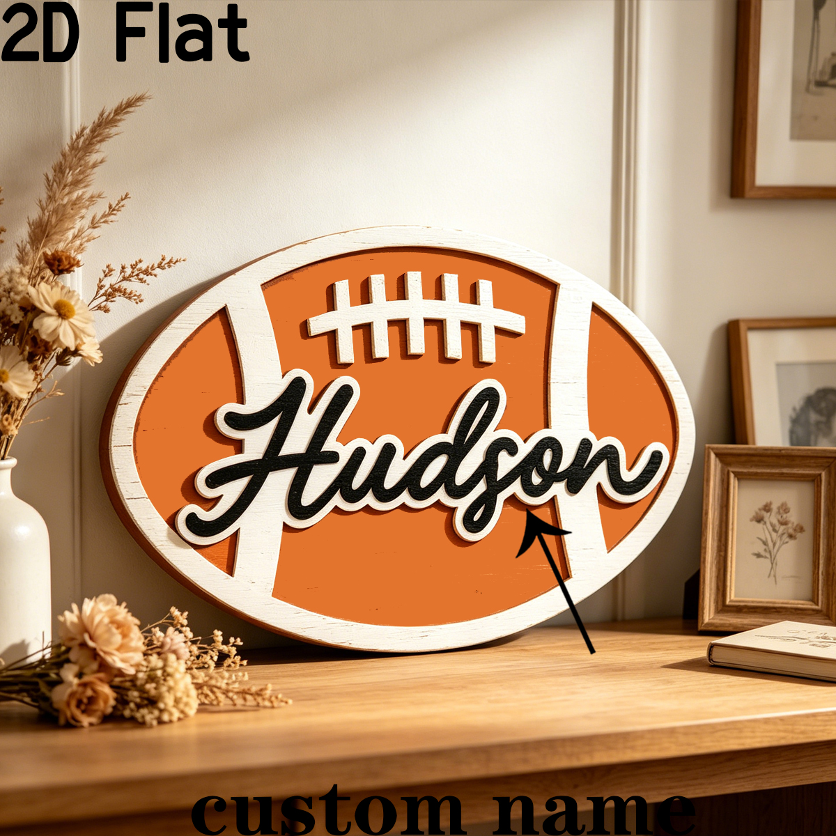 1Pc Custom Baseball Style Wood - Baby Nursery Office recension och pris