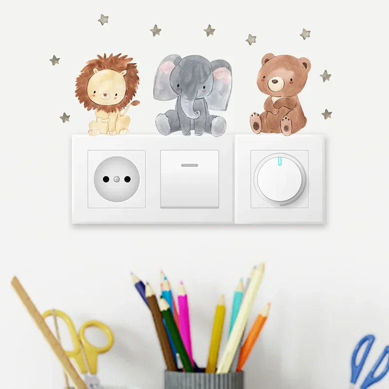 1/2/4/6set Cartoon Animals Wal - Animals Baby Nursery recension och pris