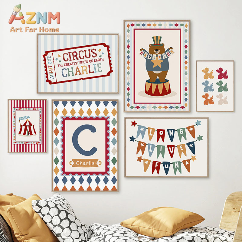 Circus Bear Magician Dog Quote - Baby Nursery Room recension och pris