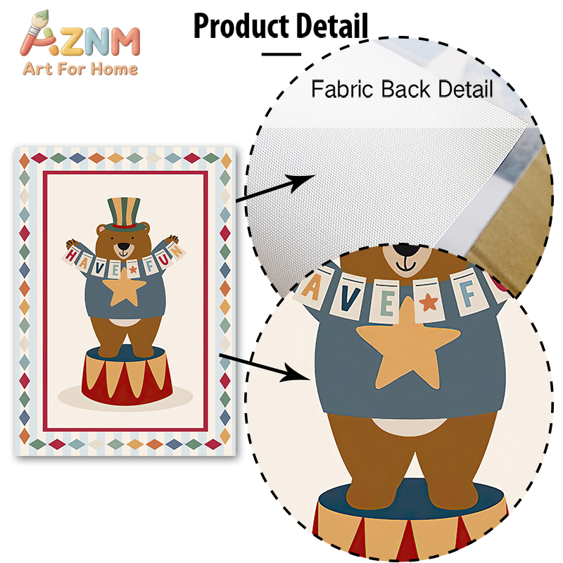 Circus Bear Magician Dog Quote - Baby Nursery Room recension och pris