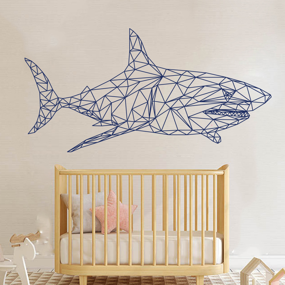 Geometric Shark Whale Fish Oce - Baby Nursery Under The Sea recension och pris