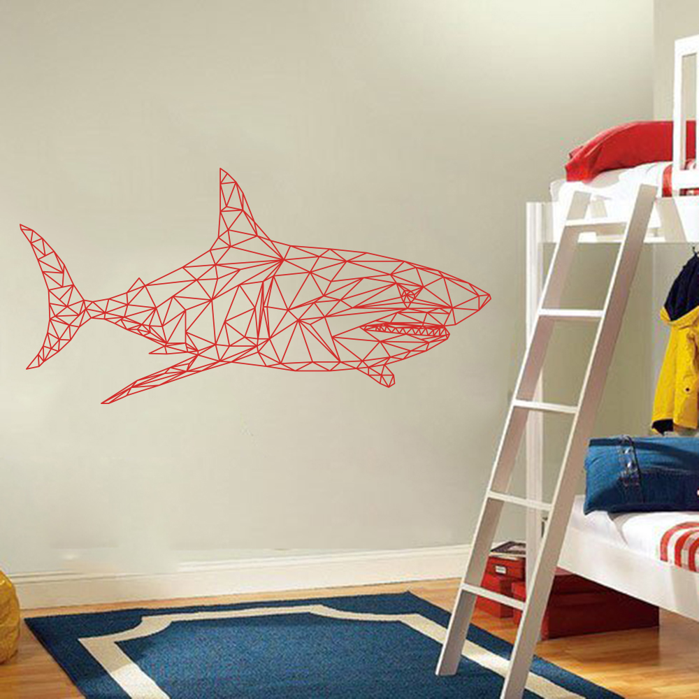 Geometric Shark Whale Fish Oce - Baby Nursery Under The Sea recension och pris