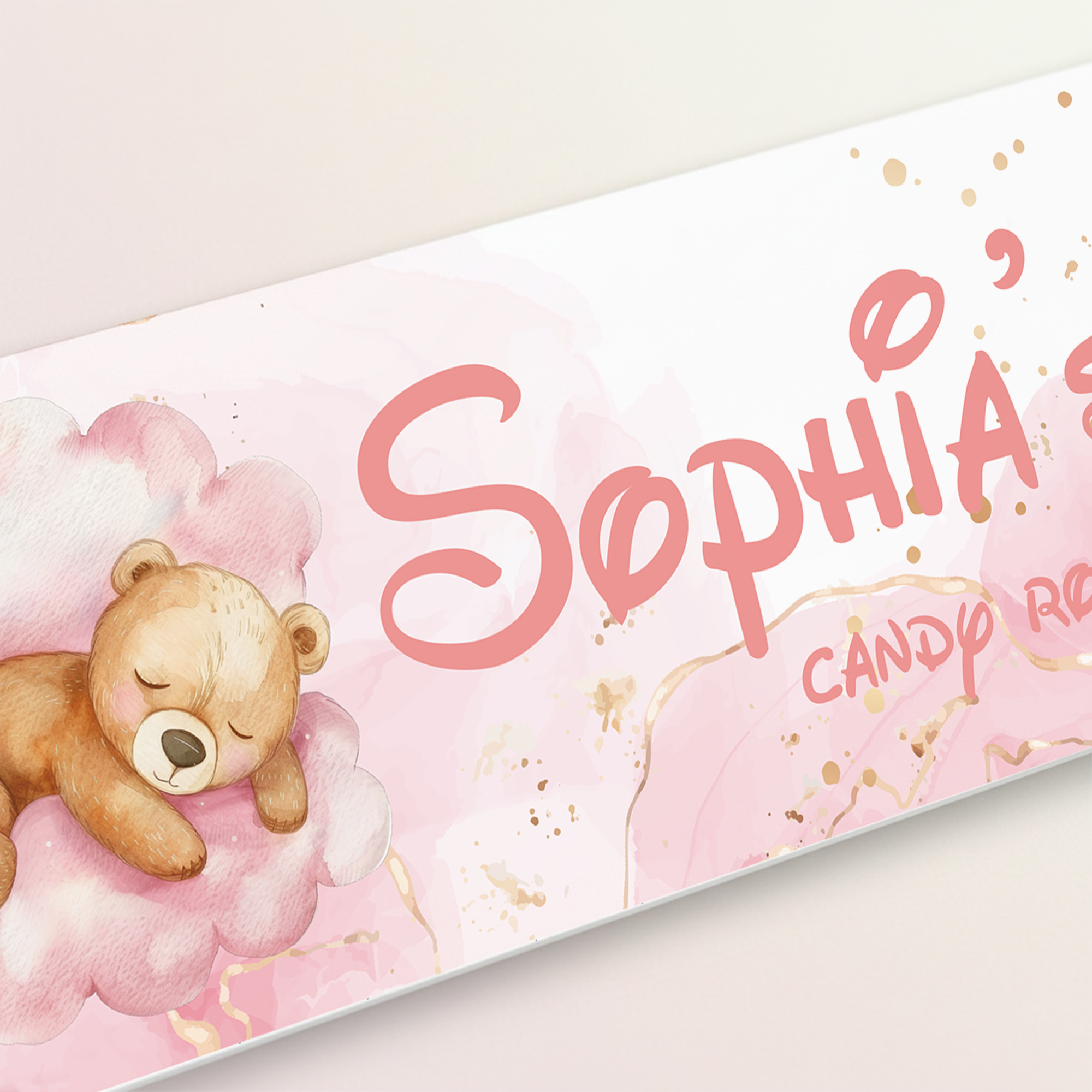 1pc Custom Bear Name/Text Acry - Baby Nursery In recension och pris
