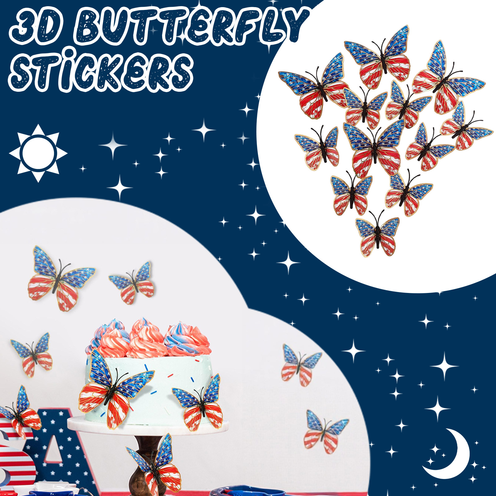 3d Butterfly Wall Stickers Ame - Baby Nursery Room recension och pris