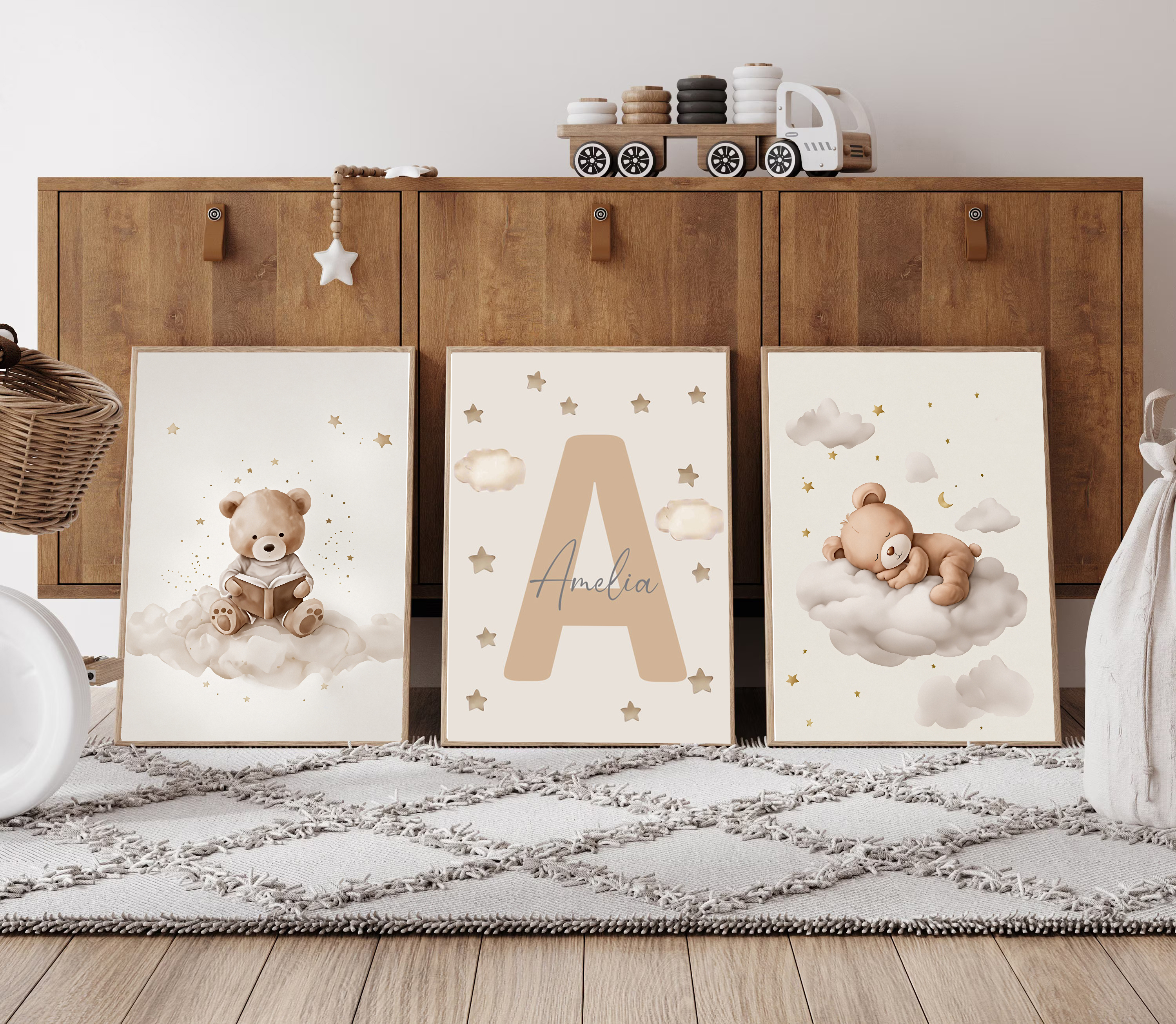 3pcs/set Bohemian Teddy Bear A - Animals Baby Nursery recension och pris