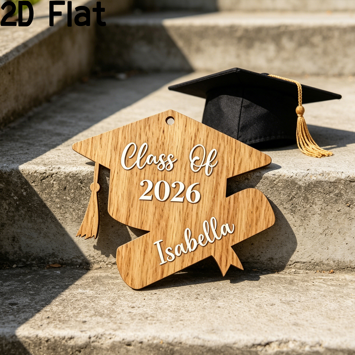 1Pc Custom Graduation Wooden P - Baby Nursery Office recension och pris